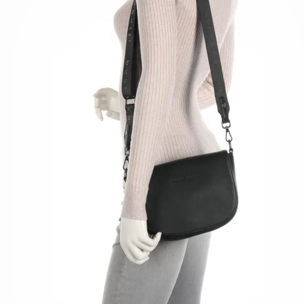 Bugatti Sleek Black Crossbody Bag